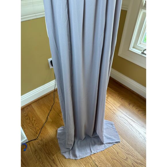 Mumu Weddings Gray Maxi Dress Ruffle Strap Bridesmaid Formal Gown NWT - Picture 8 of 9